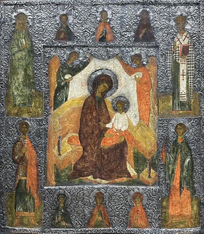 Богоматерь с Младенцем, ангелами и избранными святыми, 19 век